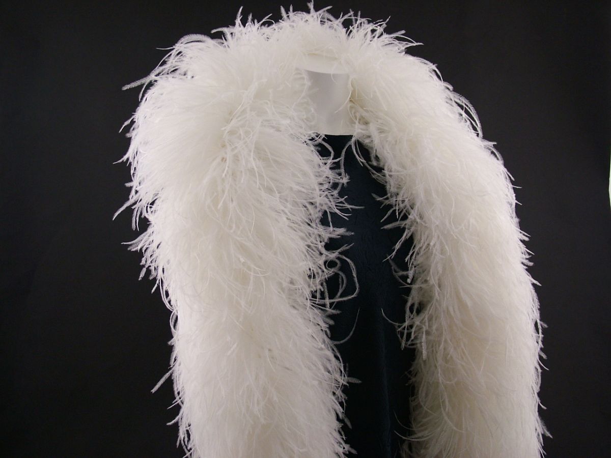 Feather Boas Luxury Ostrich Feather Boa - Dyed amp White