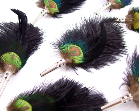 feather brooches