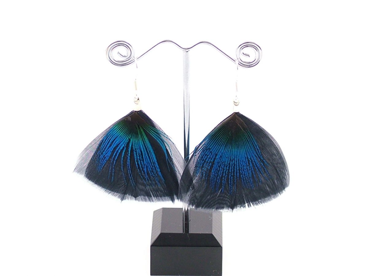black and blue earrings