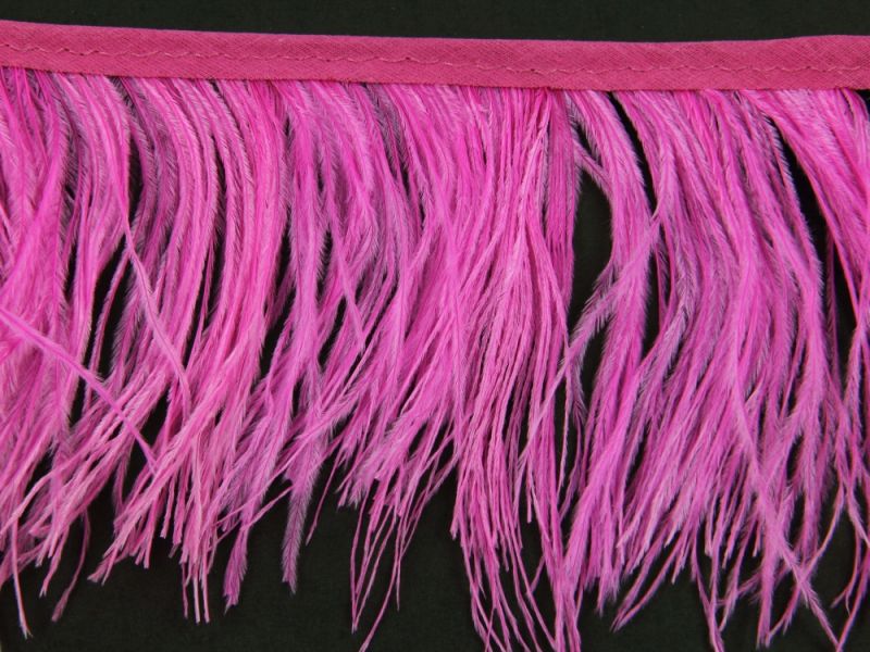 Special Offer Punch Pink Delicate Ostrich Fringe (70cm)  1