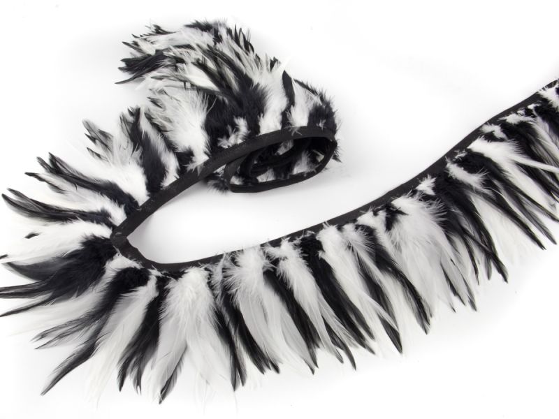 Two Tone Hackle Feather Fringe 1