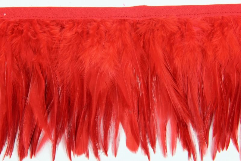 Special Offer Red Hackle Feather Fringe (1 metre) 1
