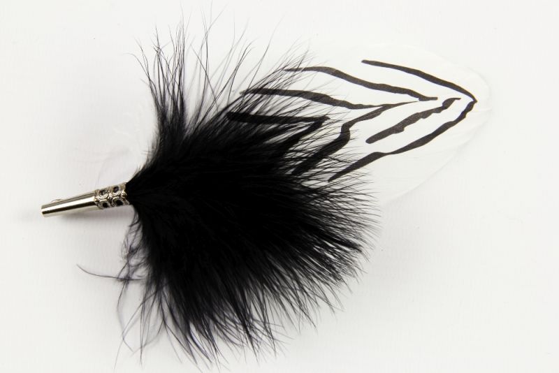 Silver Pheasant Feather Brooch  2