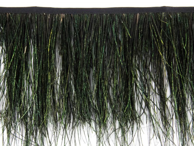 Special Offer Long Natural Peacock Herl Feather Fringe (20cm) 1