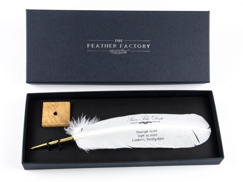 Personalised Turkey Feather Deluxe Ballpoint Pen Set  1