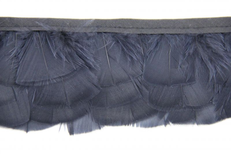 Special Offer Turkey Coquille Fringe in Swallow Black (1 Metre) 1