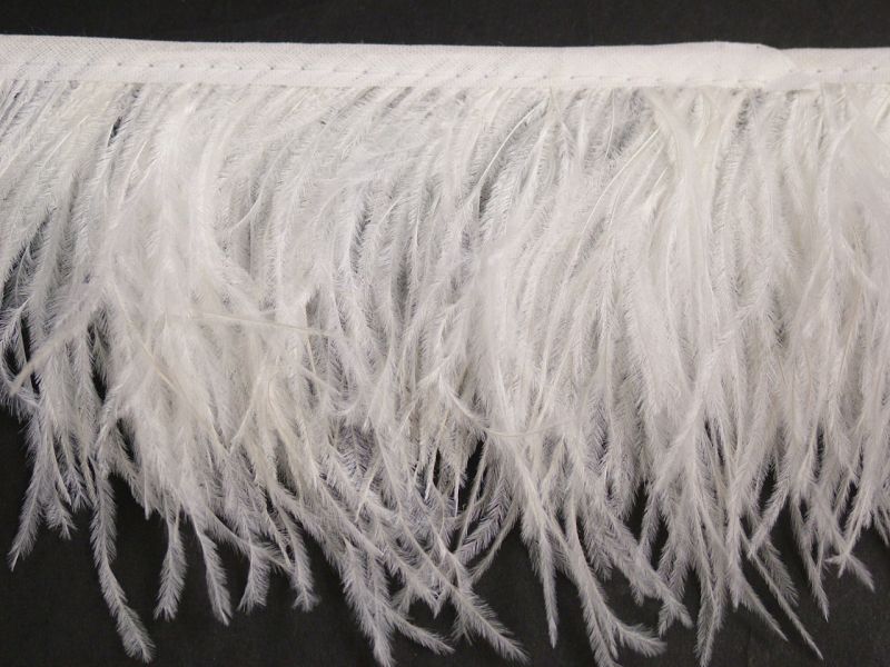 Special Offer White Ostrich Fringe 2 Ply (5 Metre) 1
