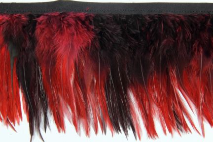 Special Offer Red Badger Hackle Feather Fringe (1 metre) 