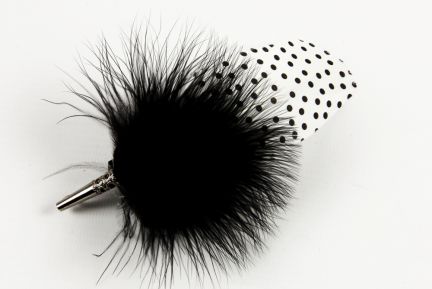 Polka Dot Feather Brooch 