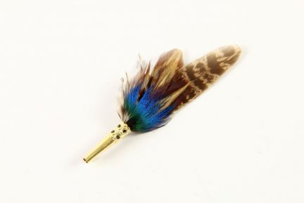 Blues Feather Brooch