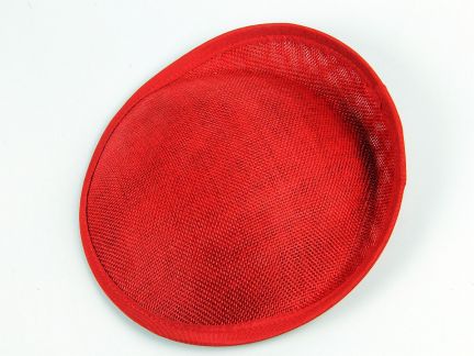 Red dipped 7 inch sinamay disc